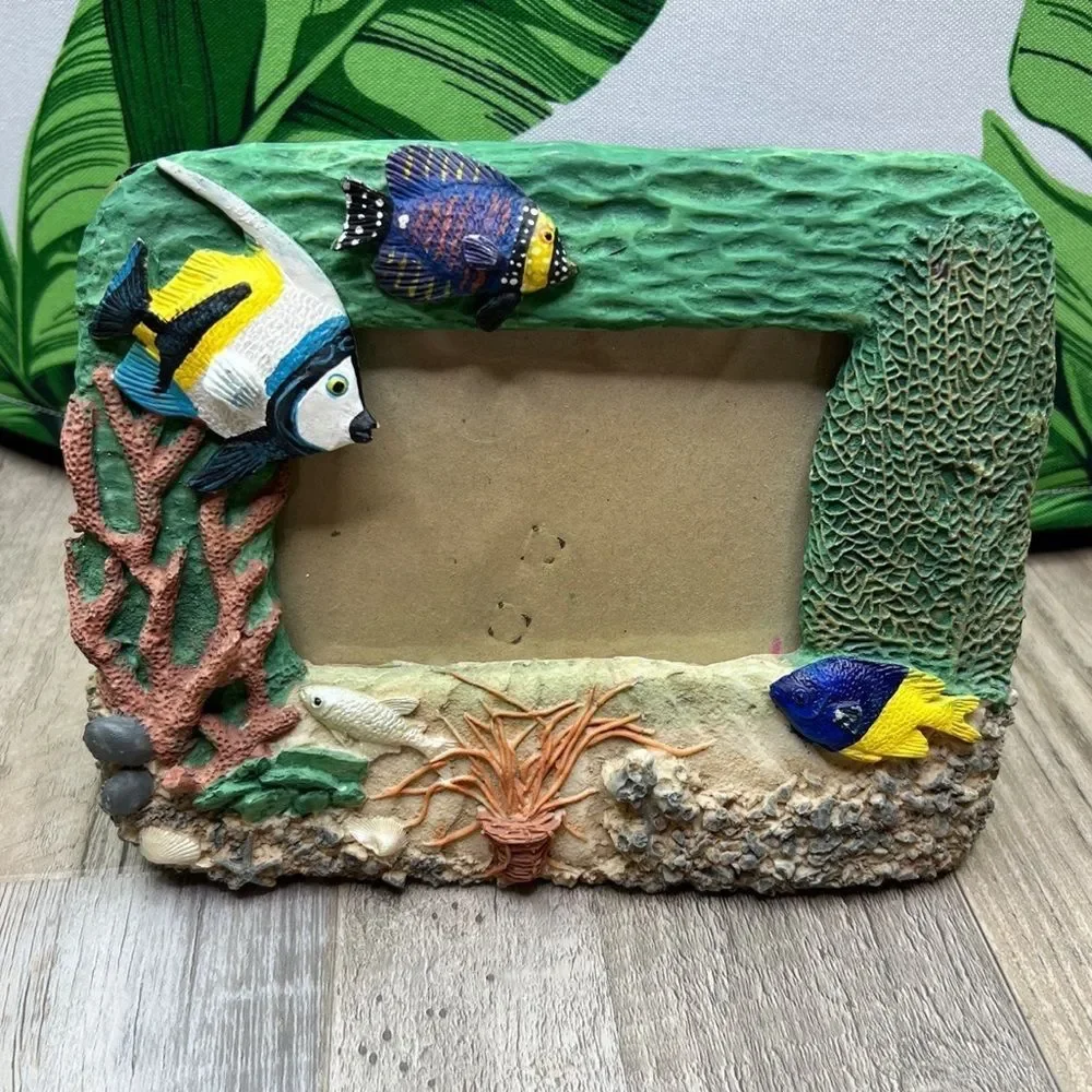 Sea Life Coral Fish Sea Fan Ocean Coastal Picture Frame